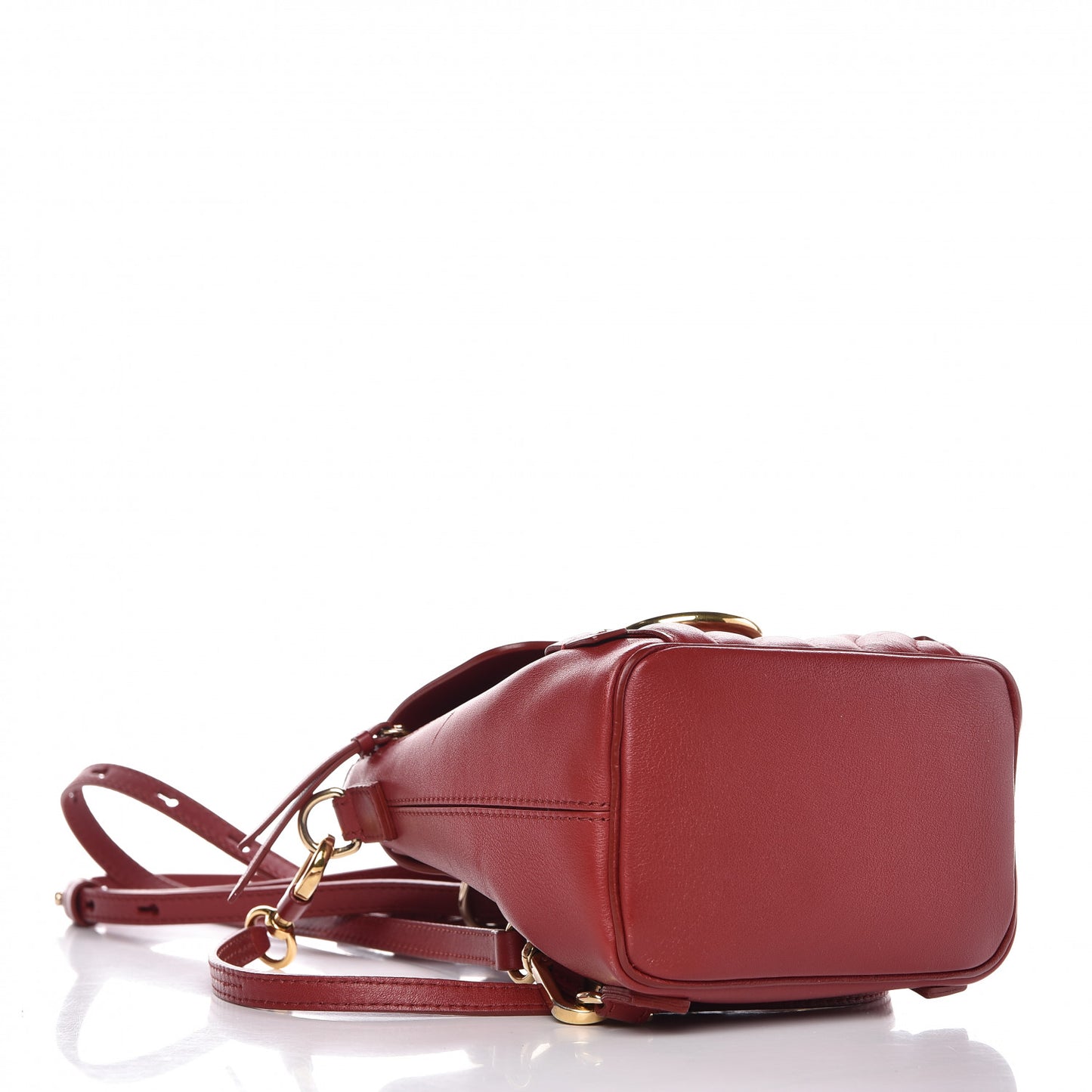 Calfskin Quilted Mini Faye Backpack Dahlia Red