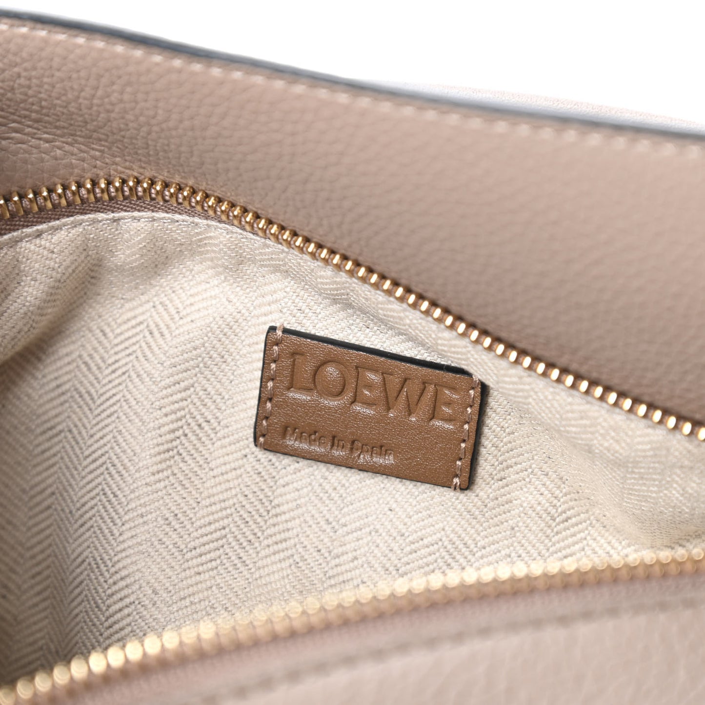 Grained Calfskin Small Puzzle Bag Sand Mink