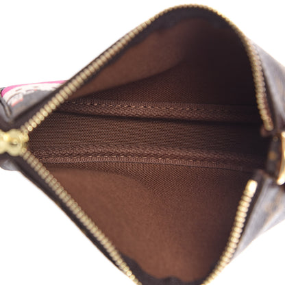 Louis Vuitton Monogram 2016 Christmas Animation Mini Pochette Accessories Rose Ballerine 5 of 10