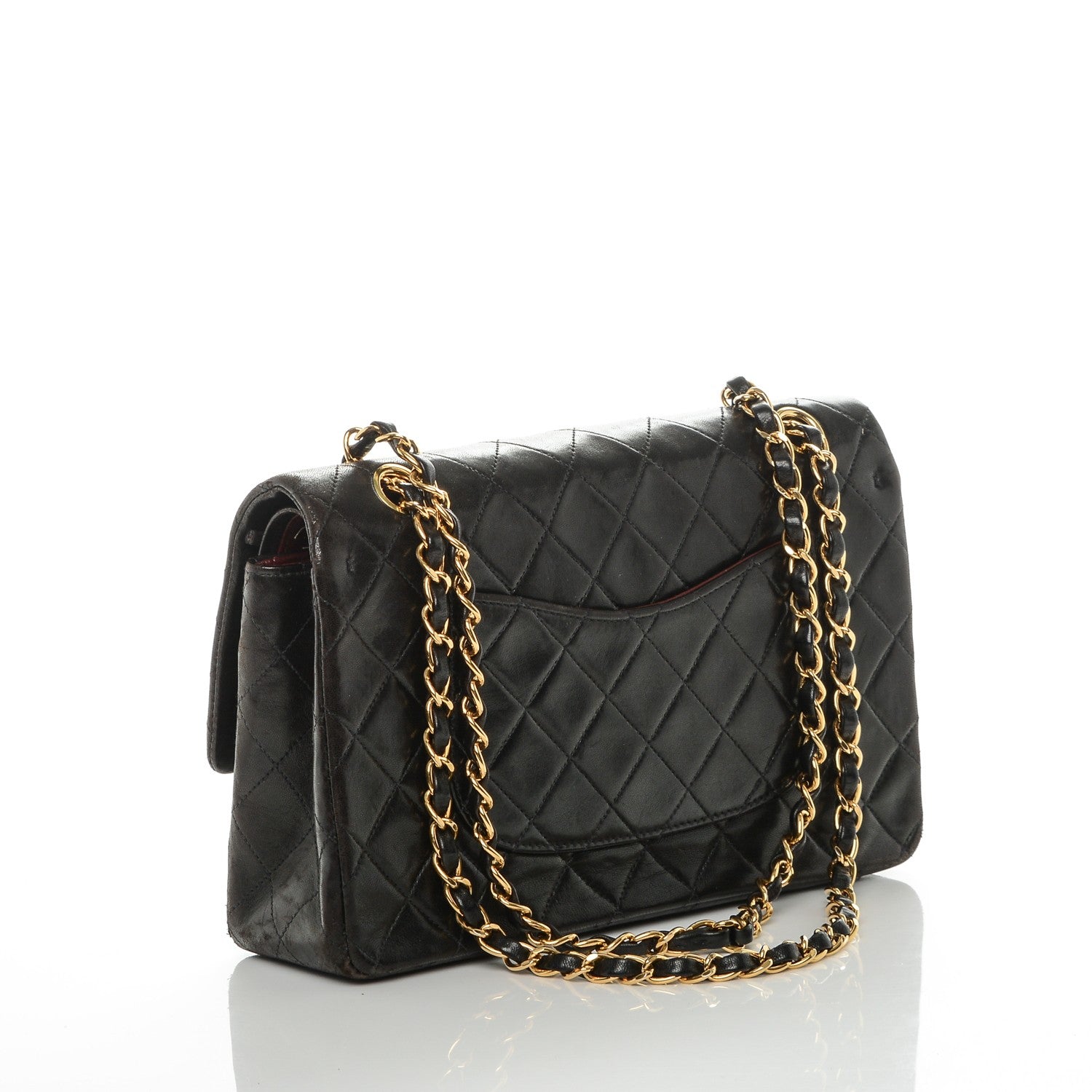 Chanel Lambskin Quilted Medium Double Flap Black 3 of 9