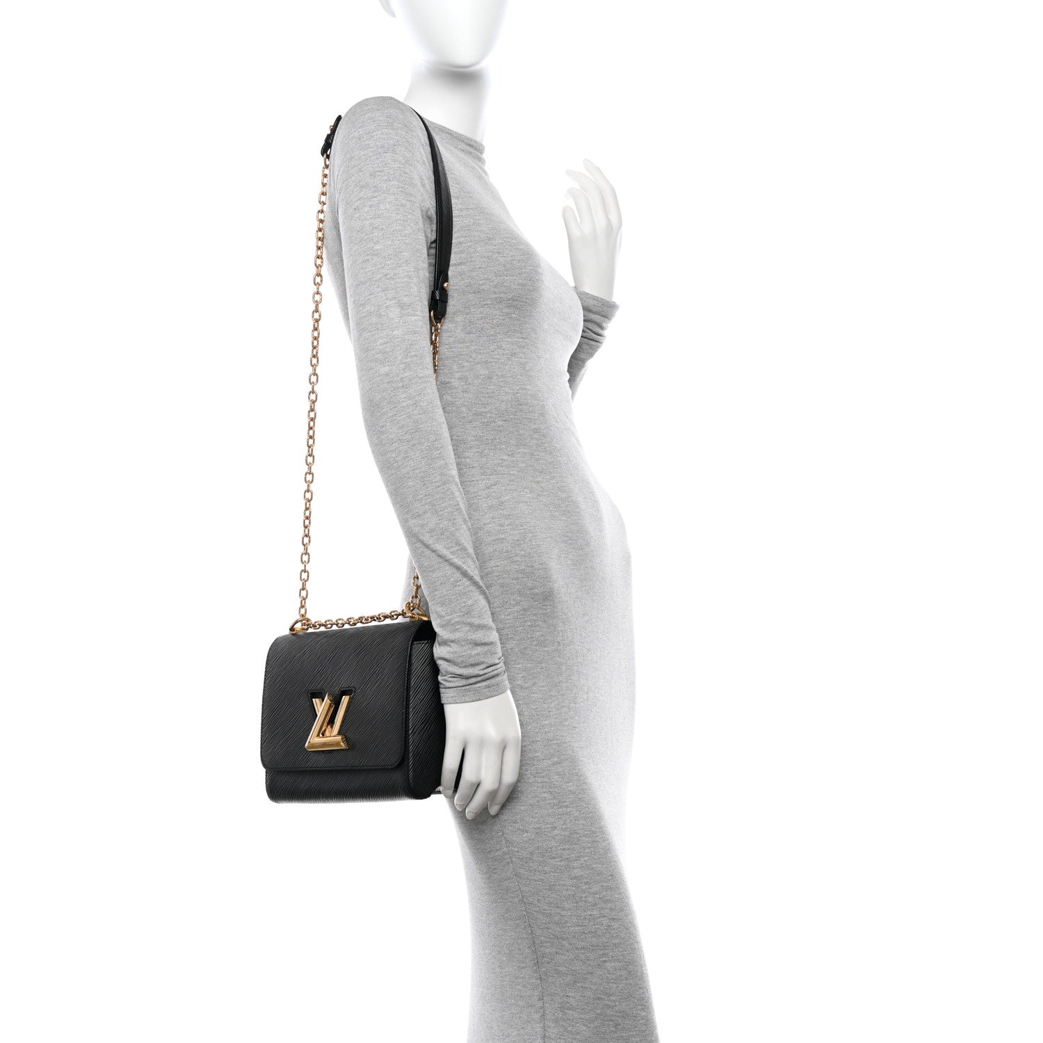 Louis Vuitton Epi Twist Shoulder Bag MM Black 2 of 13