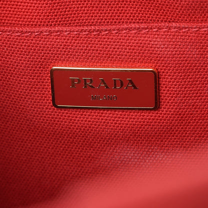 Prada Canapa Logo Shopping Tote Rosso 6 of 11