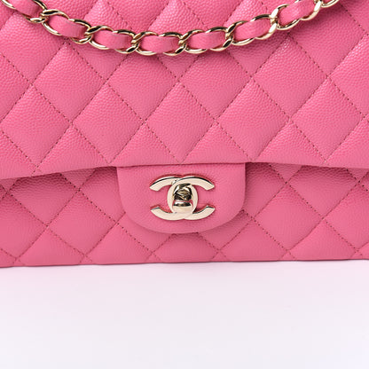 Chanel Caviar Quilted Medium Double Flap Pink 9 of 9