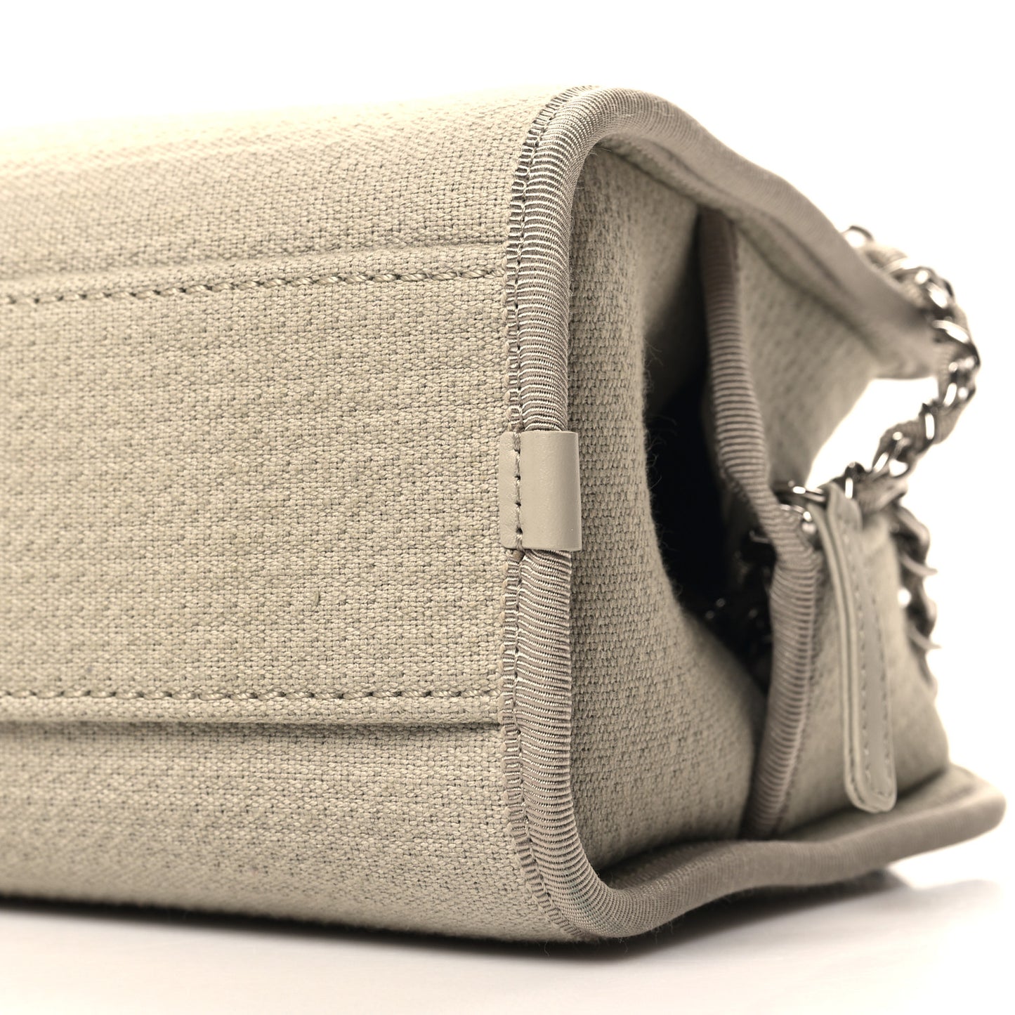 Canvas Deauville Small Bowling Bag Grey