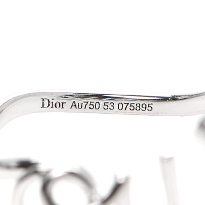 Christian Dior 18K White Gold Diamond Oui Ring 53 6.5 4 of 5