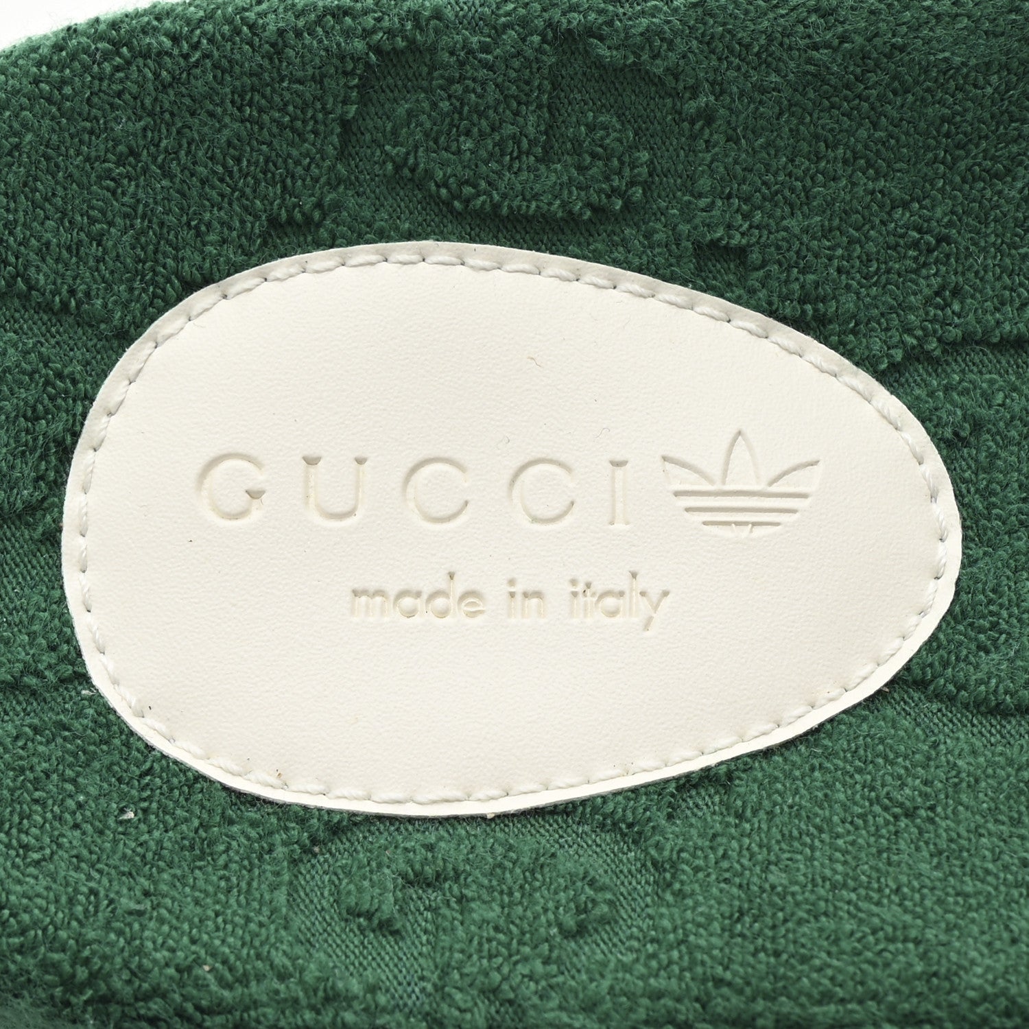 Gucci X ADIDAS Terry Cloth Trefoil GG Monogram Mens Platform Sandals 43 Green 8 of 8