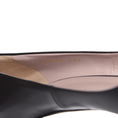 Gucci Malaga Kid Horsebit Peep Toe Pumps 40.5 Black 10 of 11