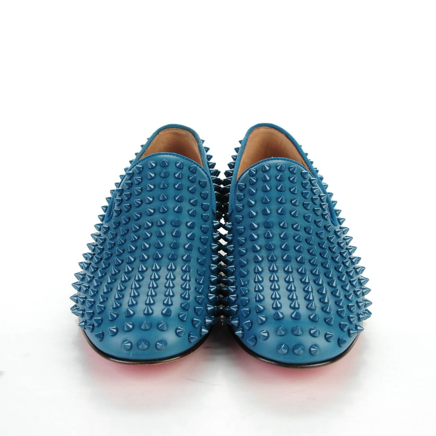 Christian Louboutin Mens Calfskin Rollerboy Spikes Flat Loafers 42.5 Turquin 2 of 7