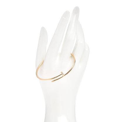 Cartier 18K Yellow Gold Diamond Small Juste Un Clou Bracelet 18 2 of 5