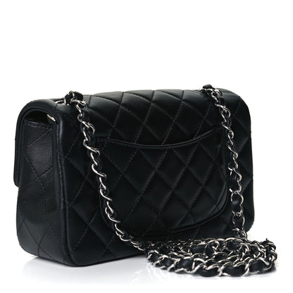 Chanel Lambskin Quilted Mini Rectangular Flap Black 3 of 11