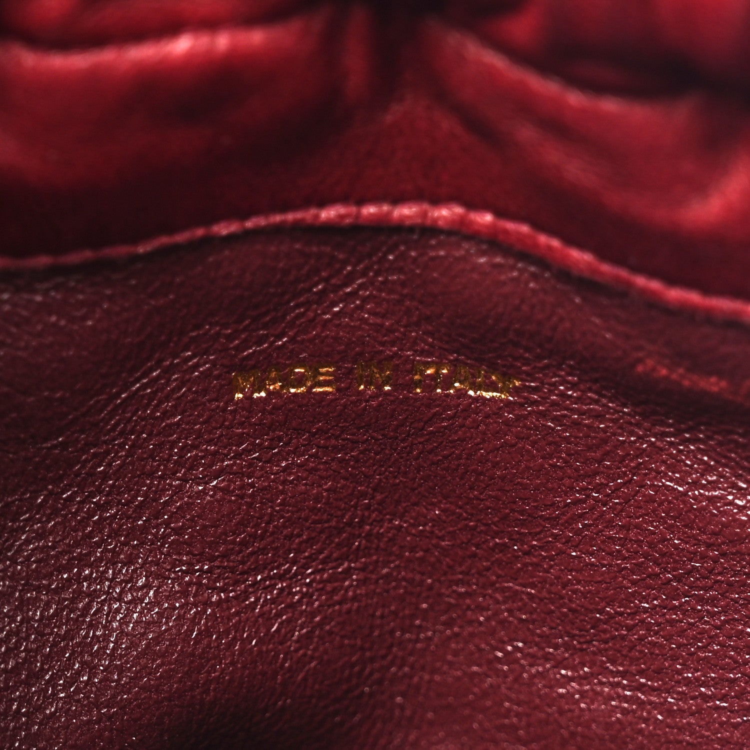 Chanel Lambskin Quilted Tassel Drawstring Pouch Red 7 of 13