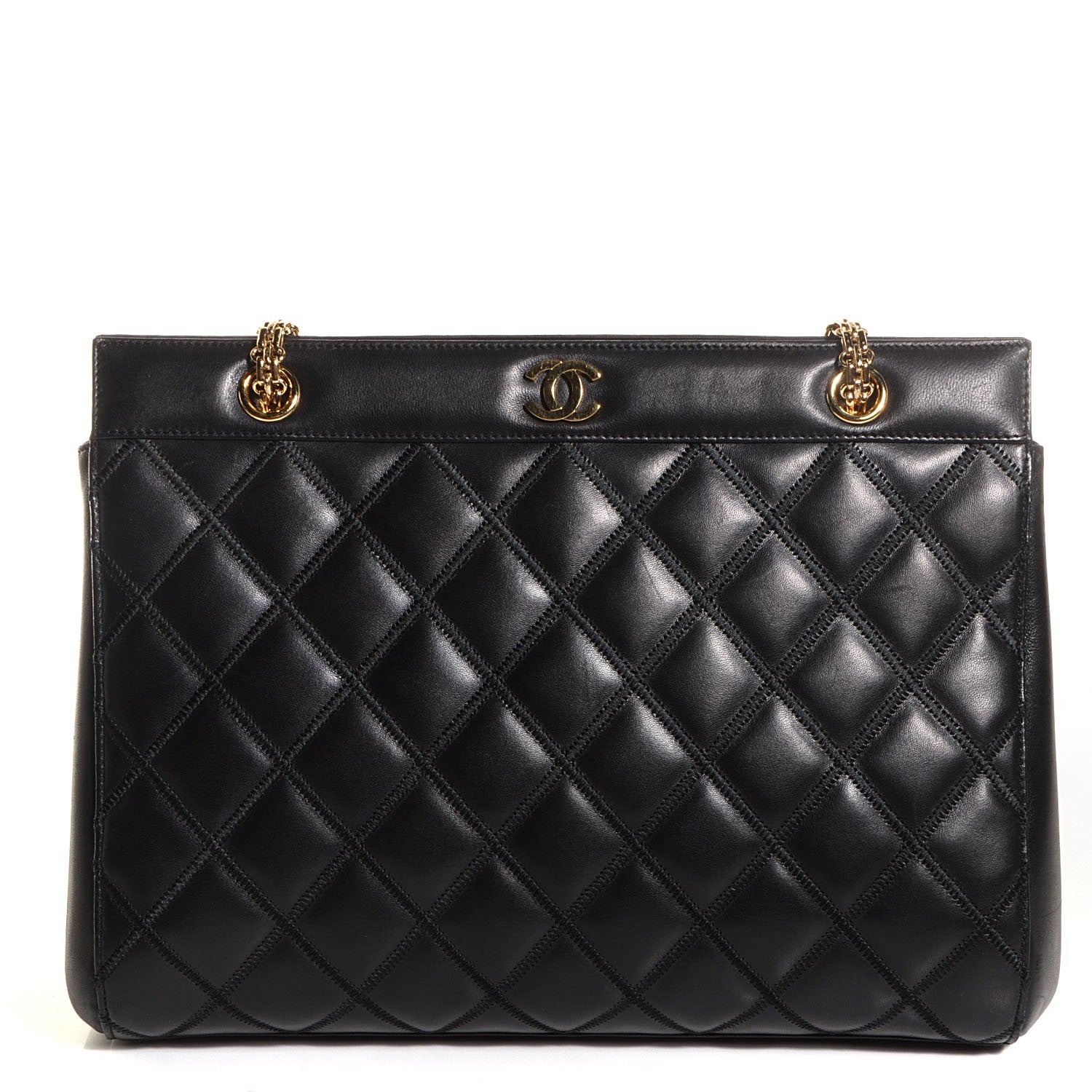 Chanel Lambskin Quilted Shoulder Bag Black 1 of 9