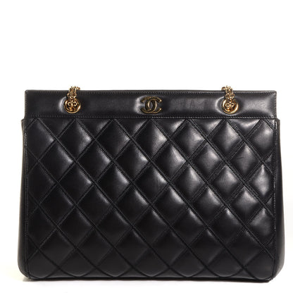 Chanel Lambskin Quilted Shoulder Bag Black 1 of 9