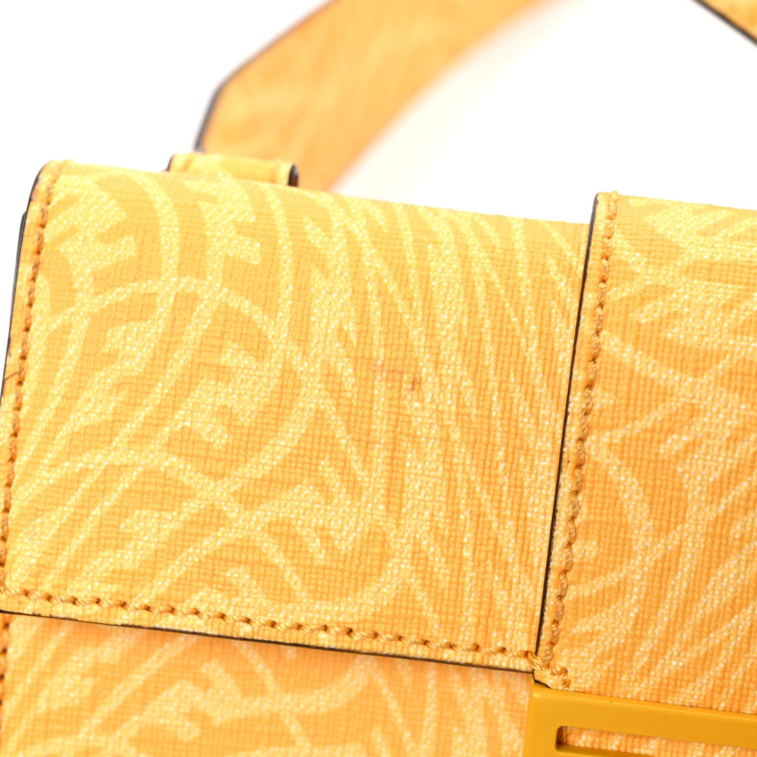 Fendi X SARAH COLEMAN Glazed Fabric Enamel Small FF Vertigo Baguette Belt Pouch Mimosa 10 of 11
