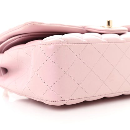 Chanel Iridescent Calfskin Quilted Medium Double Flap Light Pink 9 of 11