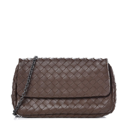 Bottega Veneta Nappa Intrecciato Small Chain Crossbody Ebano 1 of 9
