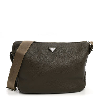 Prada Vitello Daino Medium Messenger Bag Bambu 1 of 9