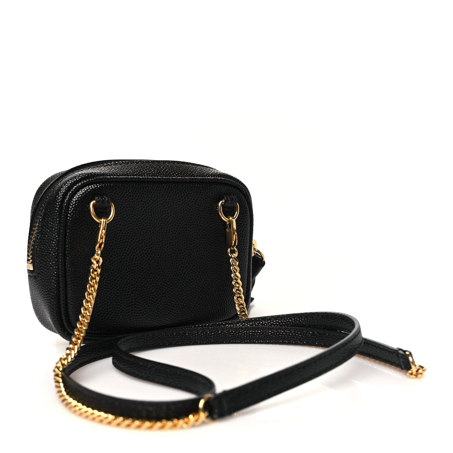 Saint Laurent Grain De Poudre Matelasse Monogram Baby Lou Camera Bag Black 2 of 9