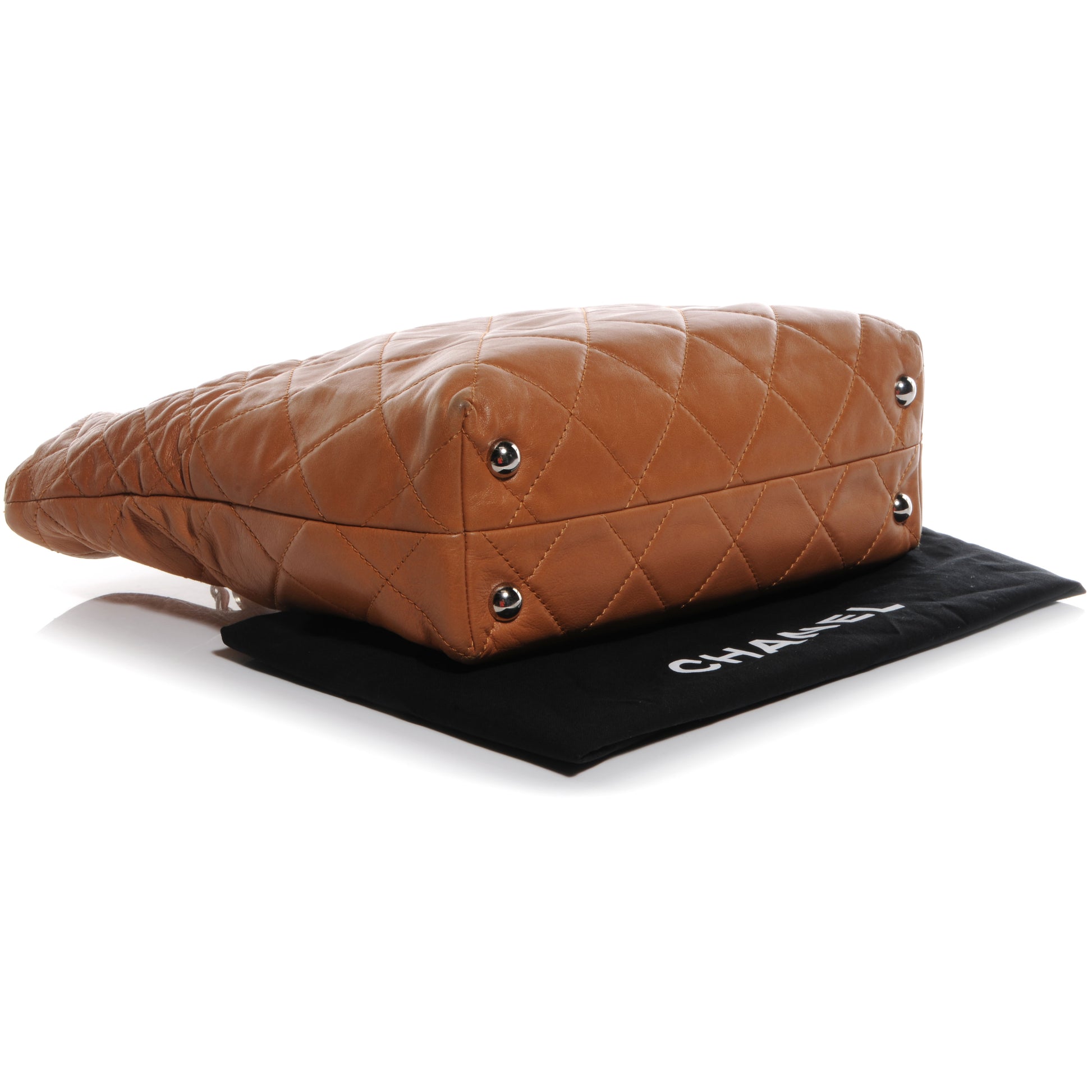 Chanel Calfskin Quilted In the Business North South Tote Light Brown 4 of 8