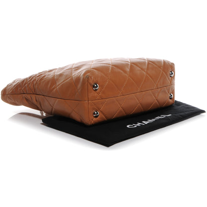 Chanel Calfskin Quilted In the Business North South Tote Light Brown 4 of 8