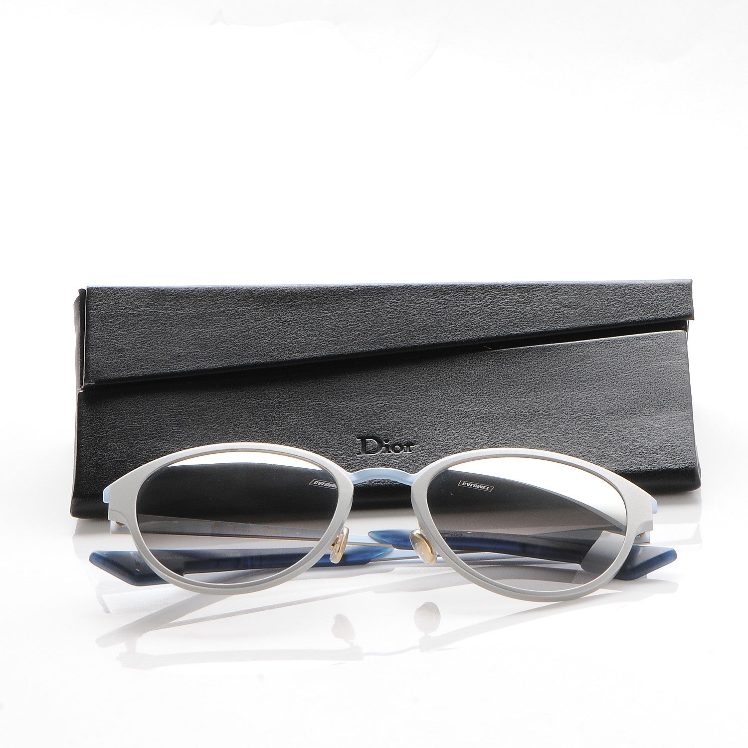 Christian Dior Sun Mirrored Round Sunglasses Blue 10 of 10