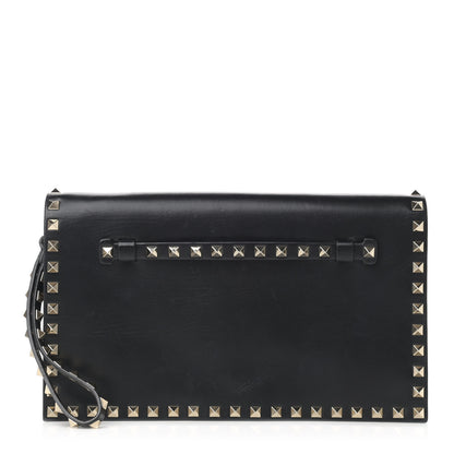 Valentino Garavani Nappa Rockstud Wristlet Clutch Black 1 of 9