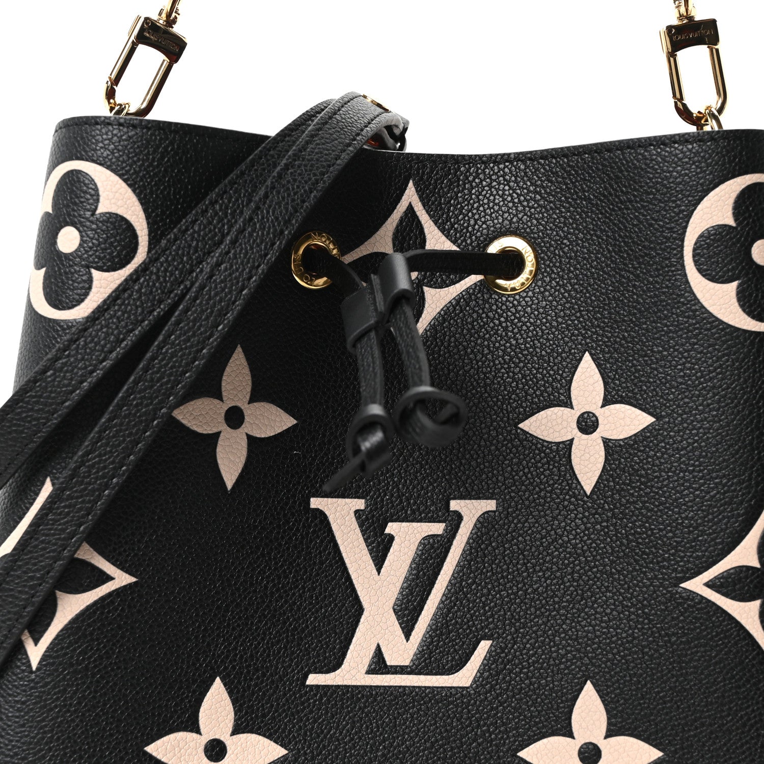 Louis Vuitton Empreinte Monogram Giant Neonoe MM Black Beige 7 of 9