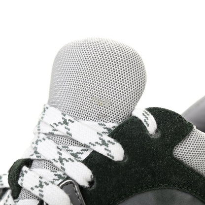 Chanel Nylon Lambskin Suede Calfskin CC Sneakers 38.5 Green Grey White 9 of 9