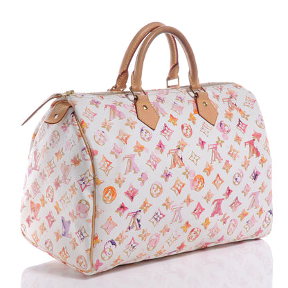 Louis Vuitton Watercolor Aquarelle Speedy 35 White 3 of 9