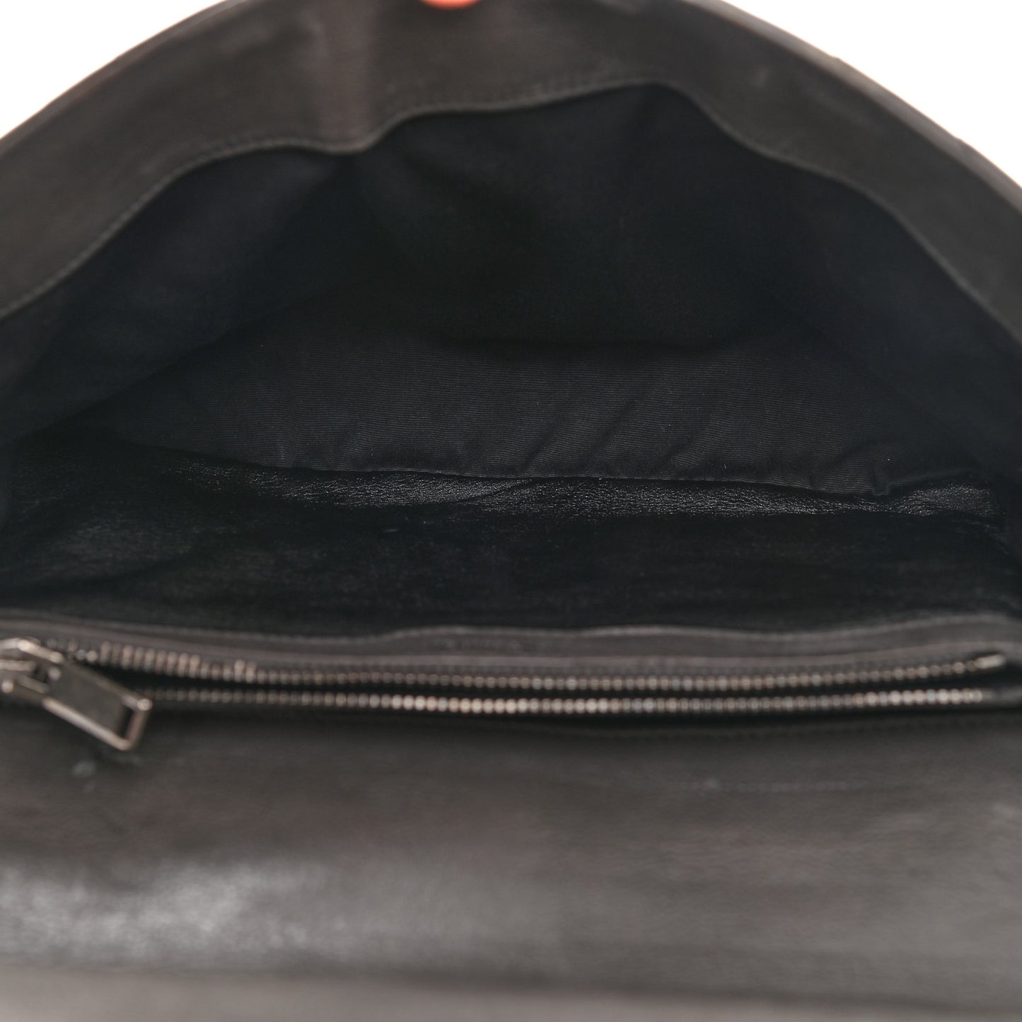 Sheepskin Matelasse Chevron Monogram Large College Satchel Dark Anthracite