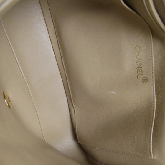 Chanel Leather Quilted Medium Flap Beige 7 of 13