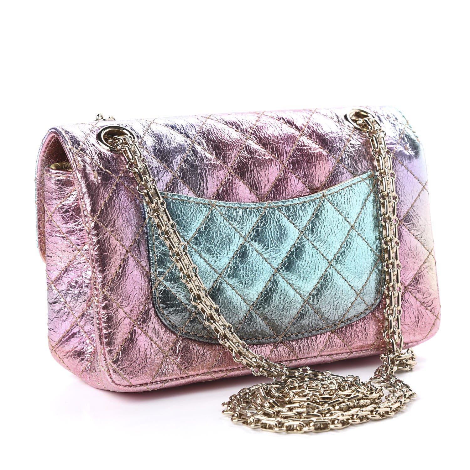 Chanel Metallic Goatskin Quilted Mini 2.55 Reissue Flap Multicolor 3 of 12