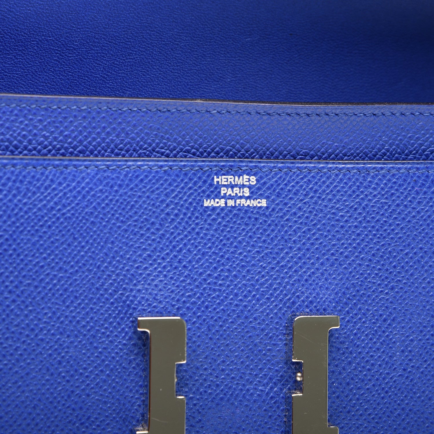 Hermes Epsom Constance Long Wallet Bleu Electrique 6 of 9