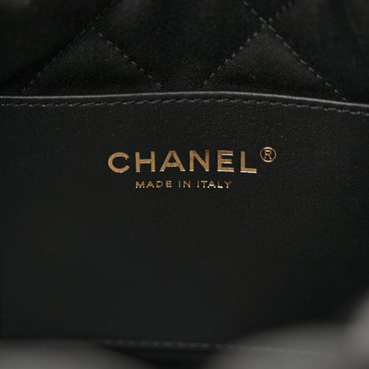 Chanel Shiny Calfskin Quilted Pearl CC Chain Mini Chanel 22 Black 7 of 11