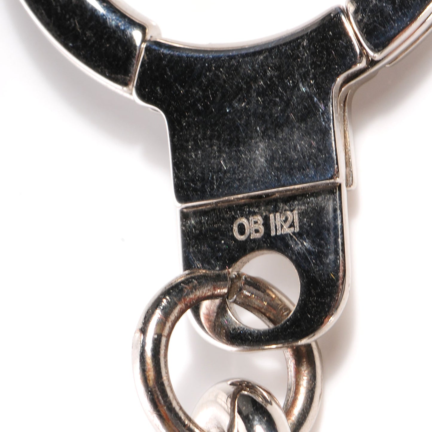Metal Mens XL Key Chain Silver