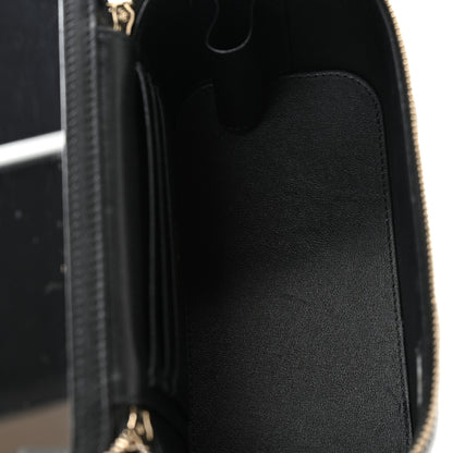 Chanel Lambskin Quilted Small Top Handle Vanity Case With Chain Black 6 of 12