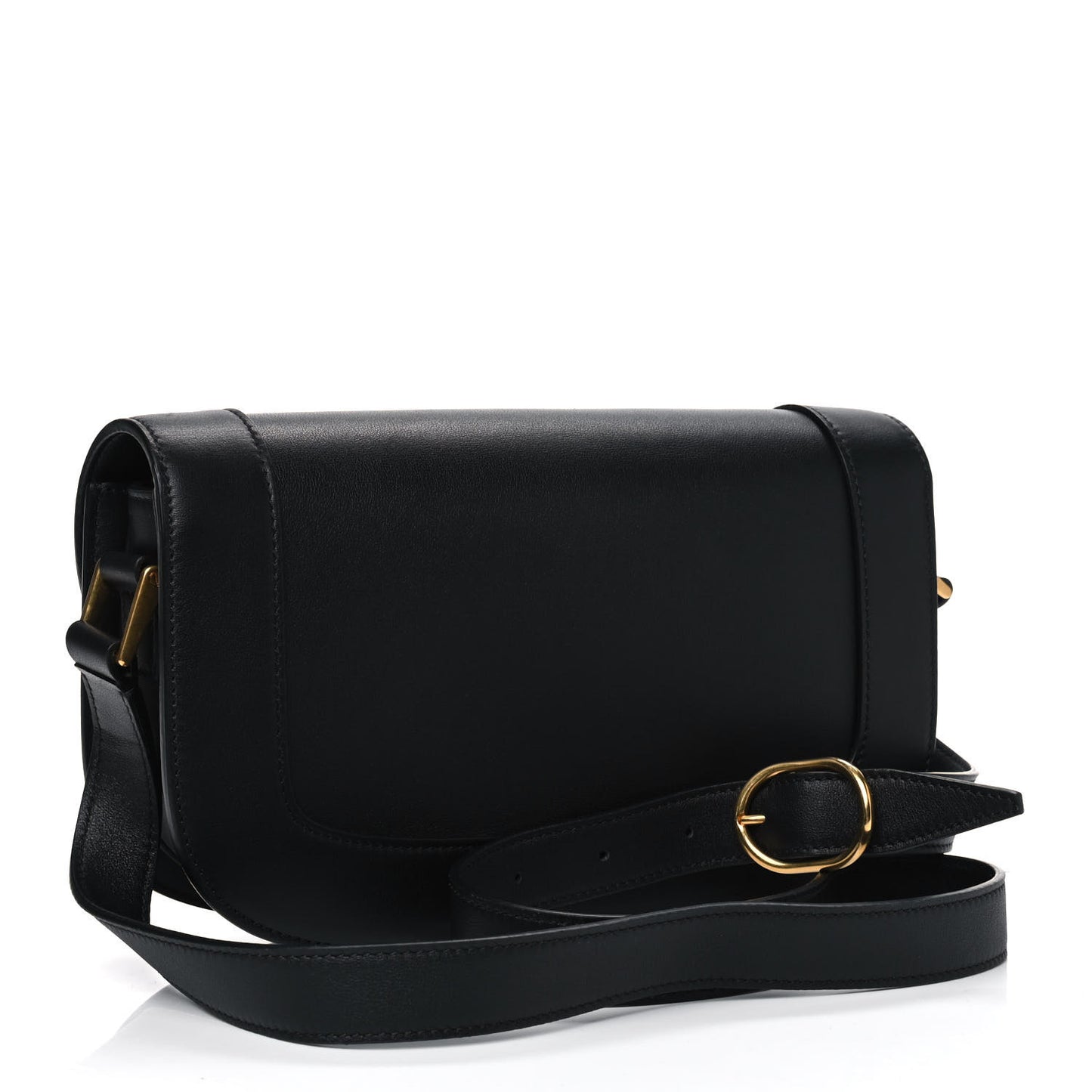 Smooth Calfskin Supervee Shoulder Bag Black