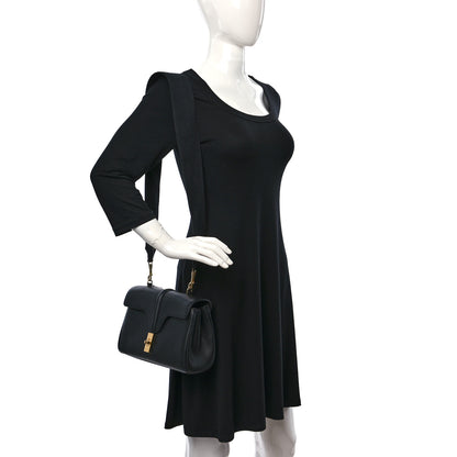 Celine Grained Calfskin Teen Soft 16 Shoulder Bag Black 2 of 9