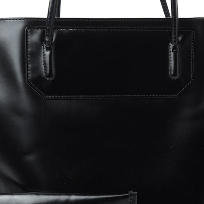 Alexander Wang Calfskin Crocodile Embossed Prisma Skeletal Tote Black Silver Hardware 9 of 9