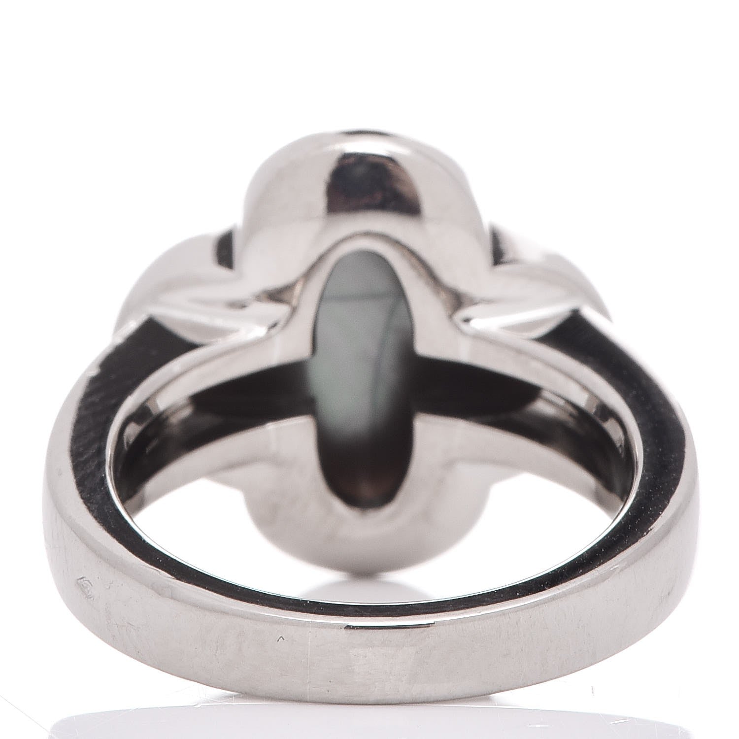 Van Cleef & Arpels 18K White Gold Mother of Pearl Pure Alhambra Ring 49 4.75 3 of 13