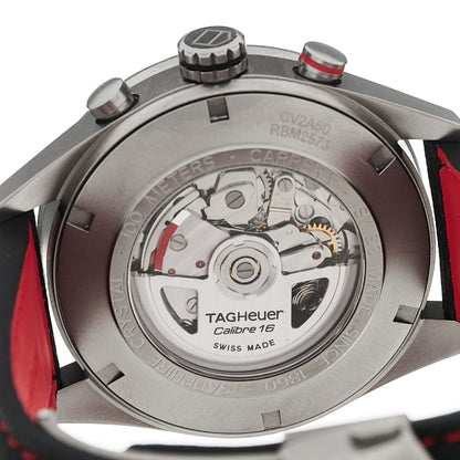 Tag Heuer Titanium Carbon Fiber 43mm Carrera Calibre 16 Chronograph Automatic Watch Black CV2A80 4 of 4