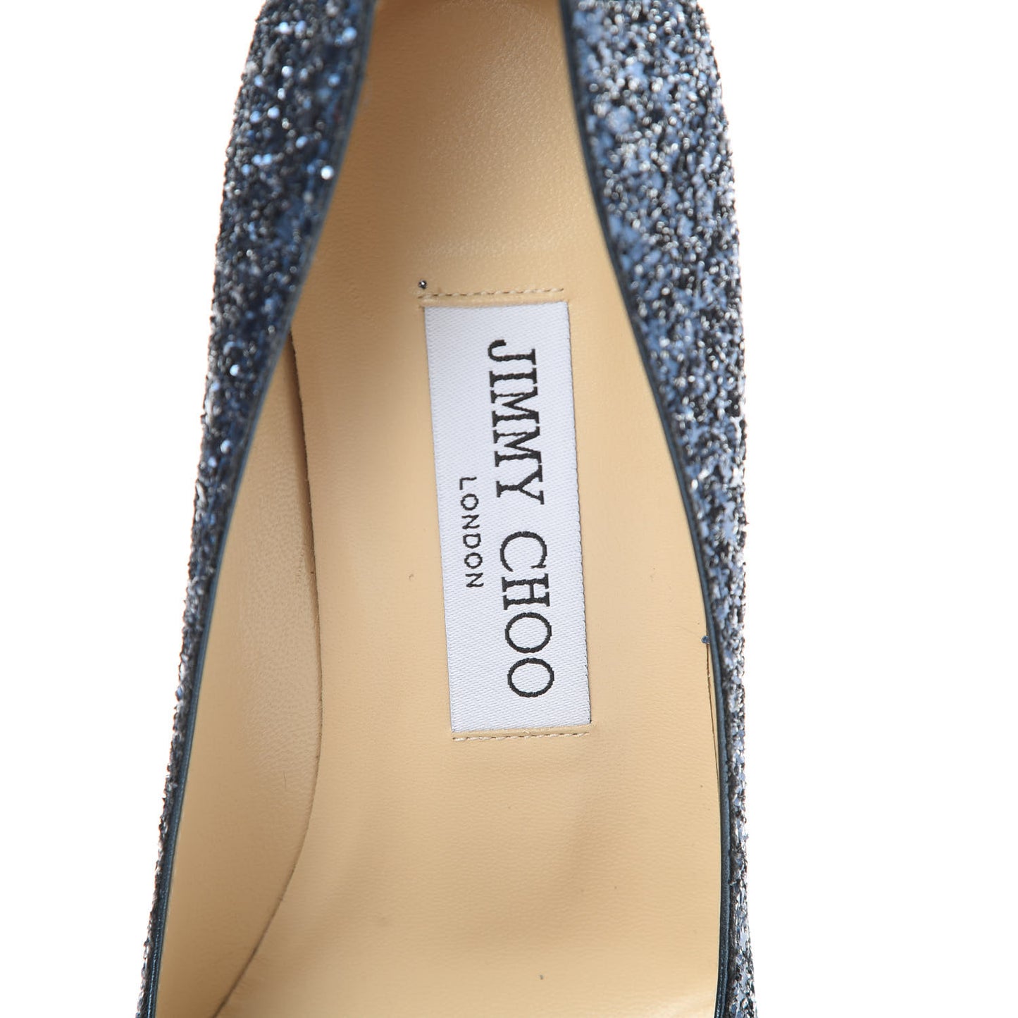 Coarse Glitter Fabric Agnes 85 Pumps 36 Navy