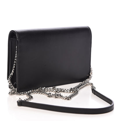 Saint Laurent Smooth Calfskin Classic Monogram Kate Tassel Chain Wallet Black 3 of 12