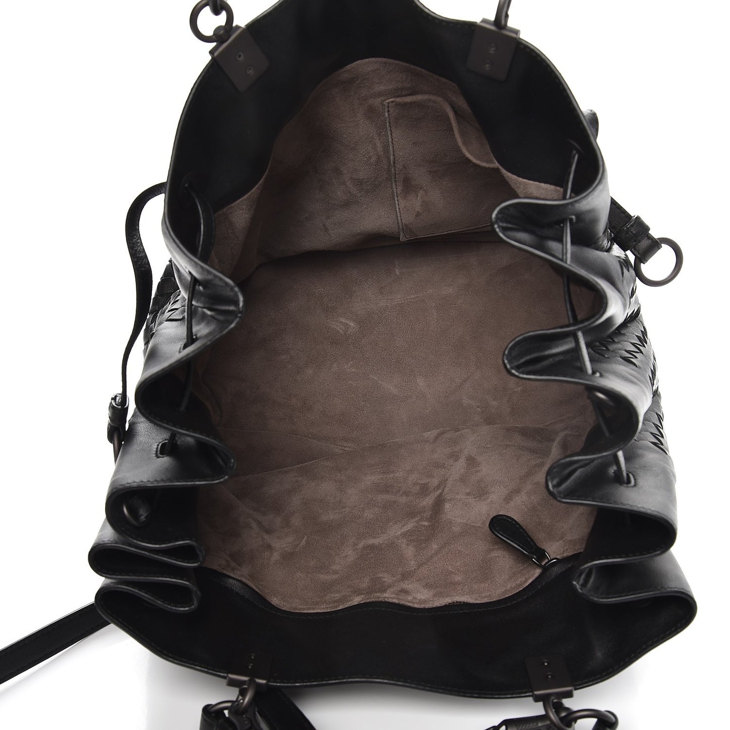Nappa Intrecciato Bucket Bag Nero Black