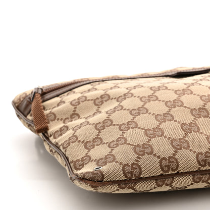 Gucci Monogram Flat Messenger Bag Dark Brown 10 of 11