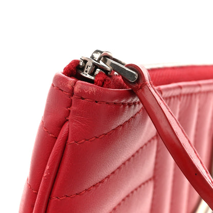 Louis Vuitton Calfskin New Wave Zipped Pochette Ecarlate 8 of 12