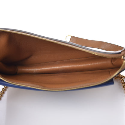 Celine Smooth Calfskin Medium Pocket Clutch On Chain Indigo 5 of 11