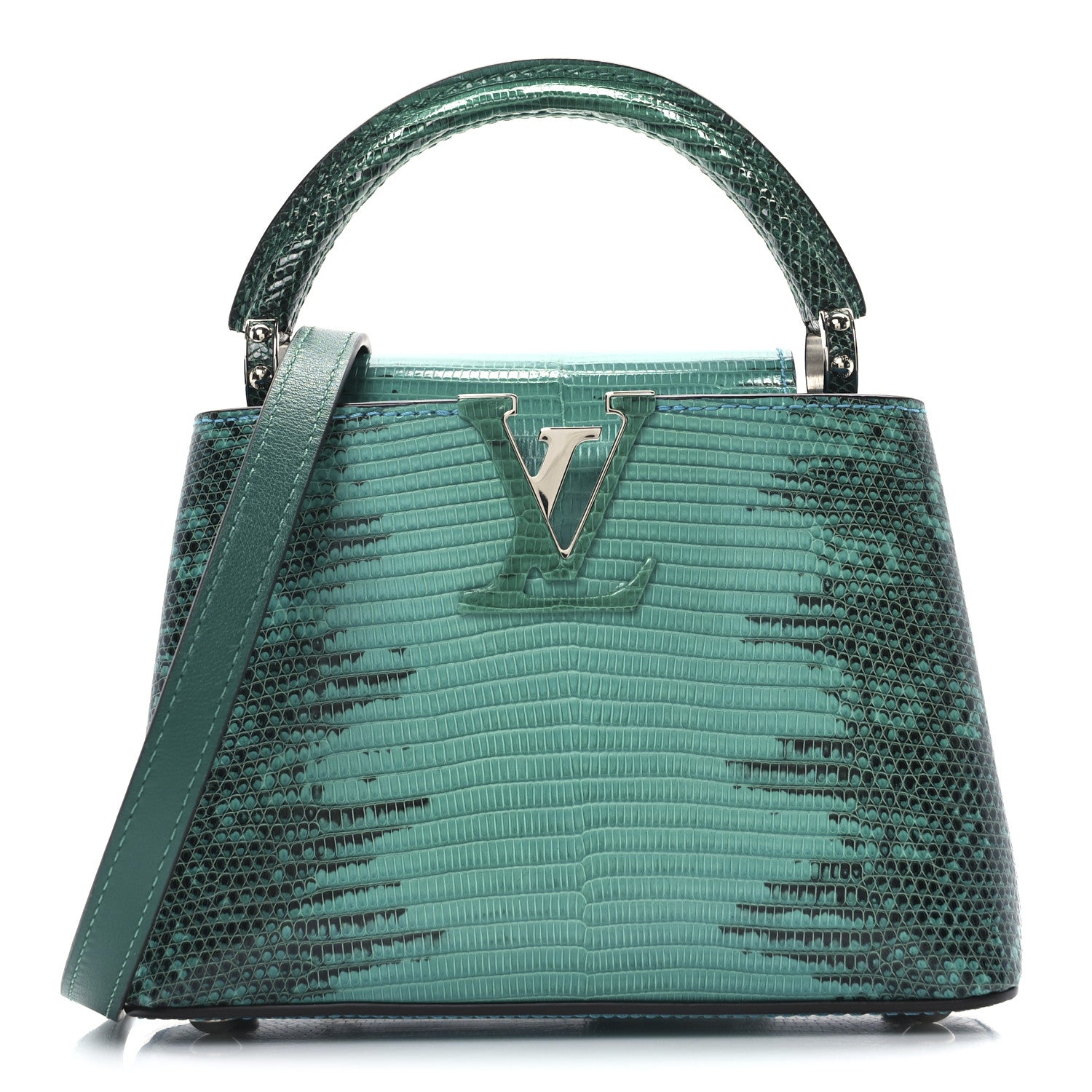 Louis Vuitton Lizard Capucines Mini Curacou Emeraude 1 of 10