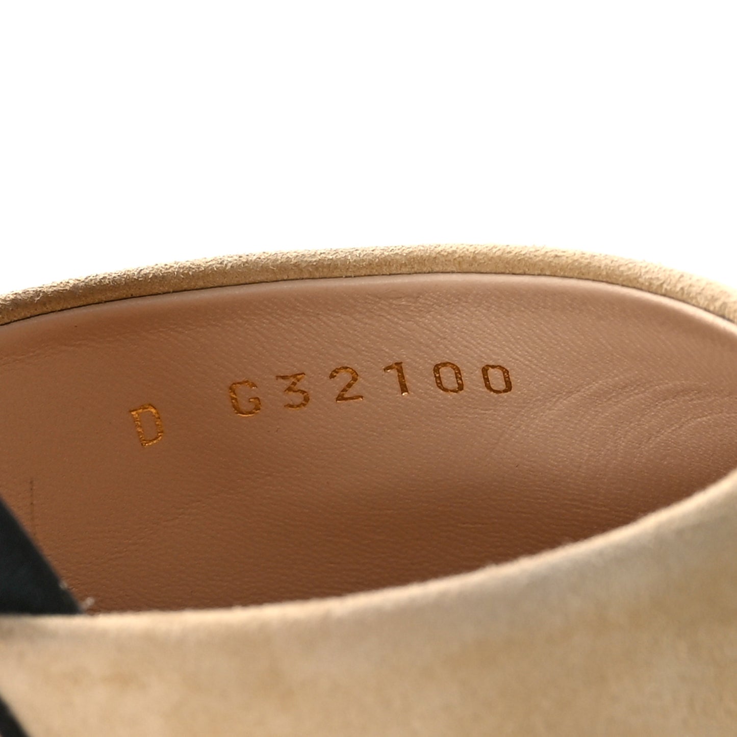 Suede Grosgrain Cap Toe CC Mules 39 Beige Black