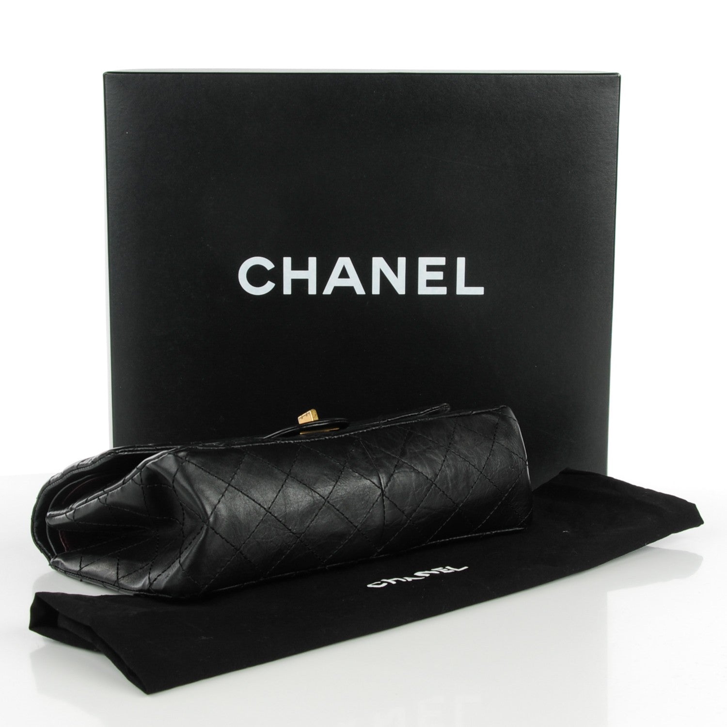 Chanel Aged Calfskin Quilted 2.55 Reissue 226 Flap Black 4 of 7
